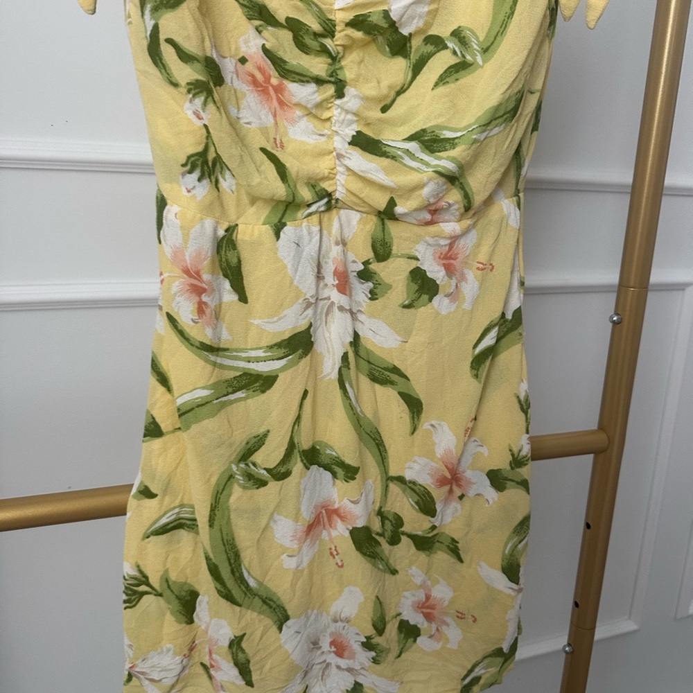 Reformation Yellow Floral Mini Dress - Picture 3 of 4